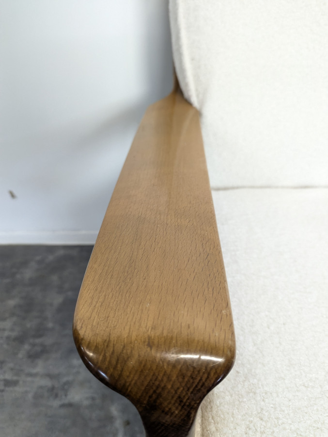 Paire de fauteuils Danois années 80 tissu bouclette