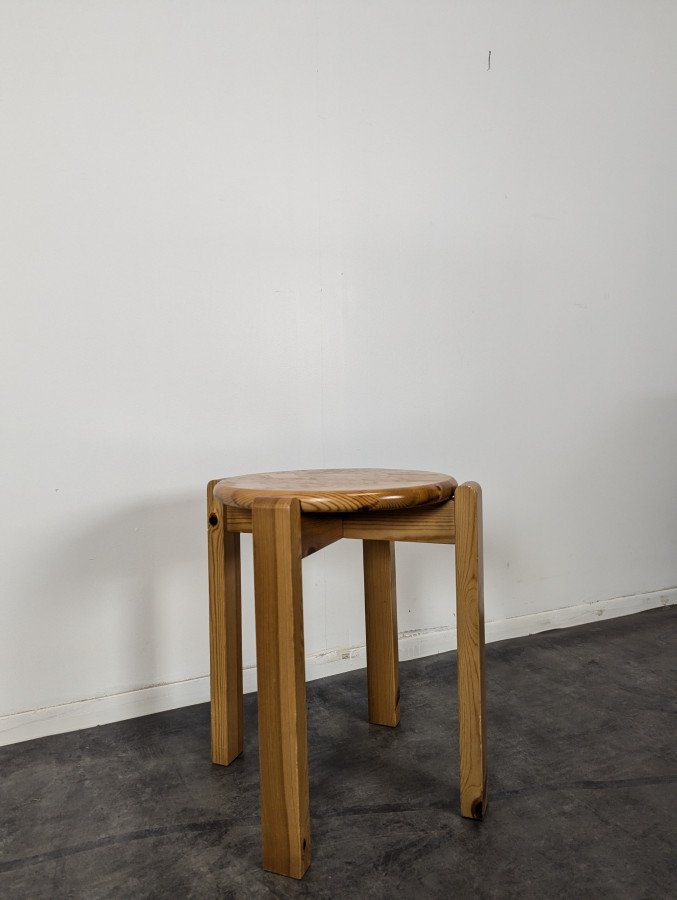 Tabouret en pin massif