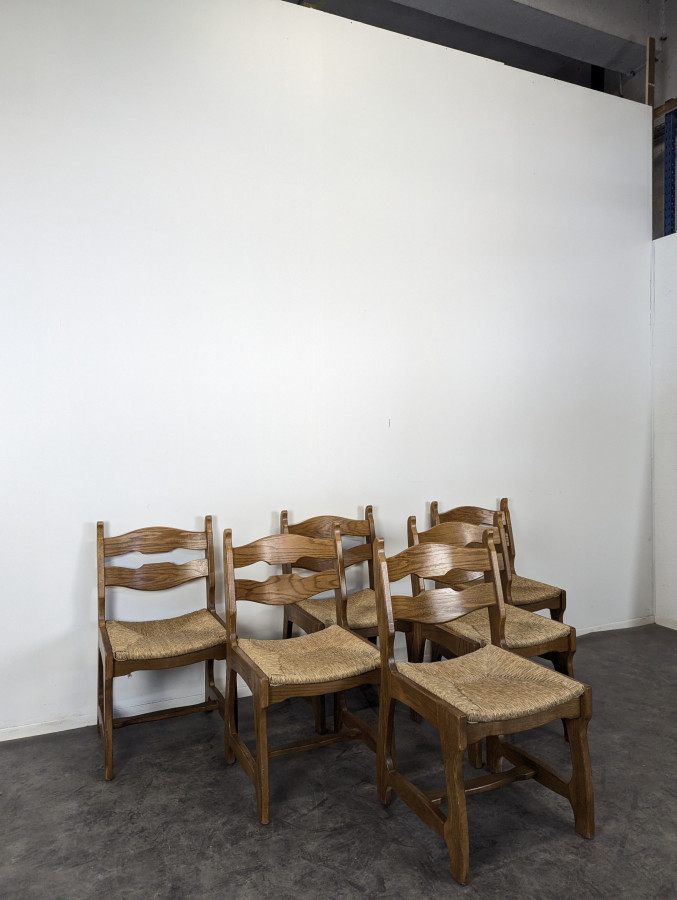 Série de 6 chaises Guillerme et Chambron