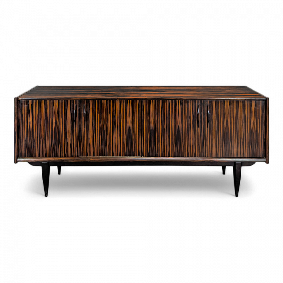 Enfilade Scandinave en Ebène de Macassar et Sycomore années 60