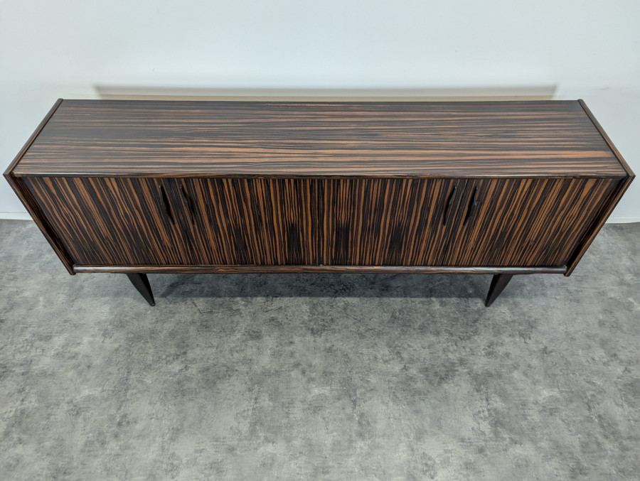 Enfilade Scandinave en Ebène de Macassar et Sycomore années 60