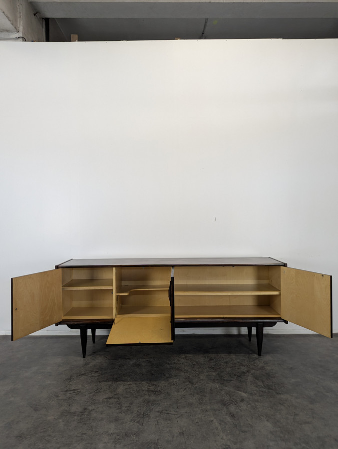 Enfilade Scandinave en Ebène de Macassar et Sycomore années 60