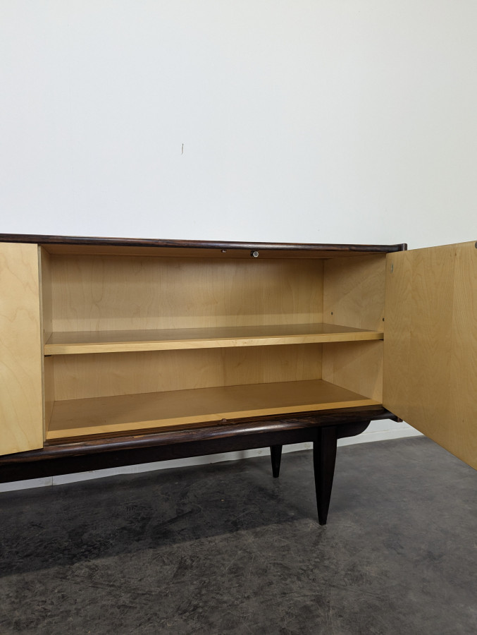 Enfilade Scandinave en Ebène de Macassar et Sycomore années 60
