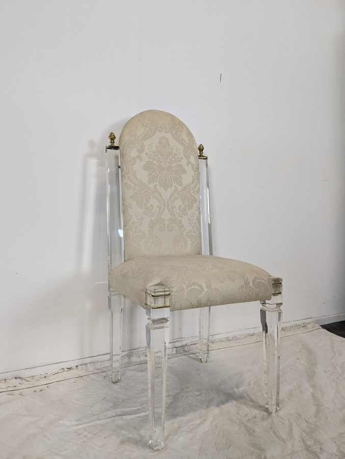 Série de 6 chaises en plexiglass années 80 DLG Roméo