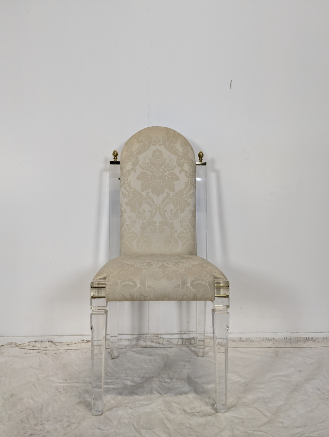 Série de 6 chaises en plexiglass années 80 DLG Roméo