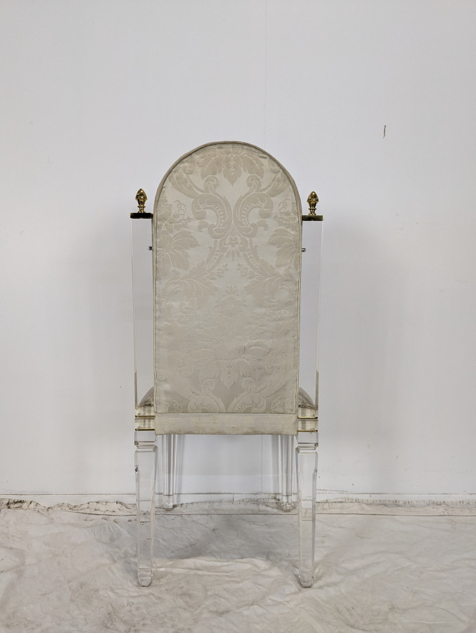 Série de 6 chaises en plexiglass années 80 DLG Roméo