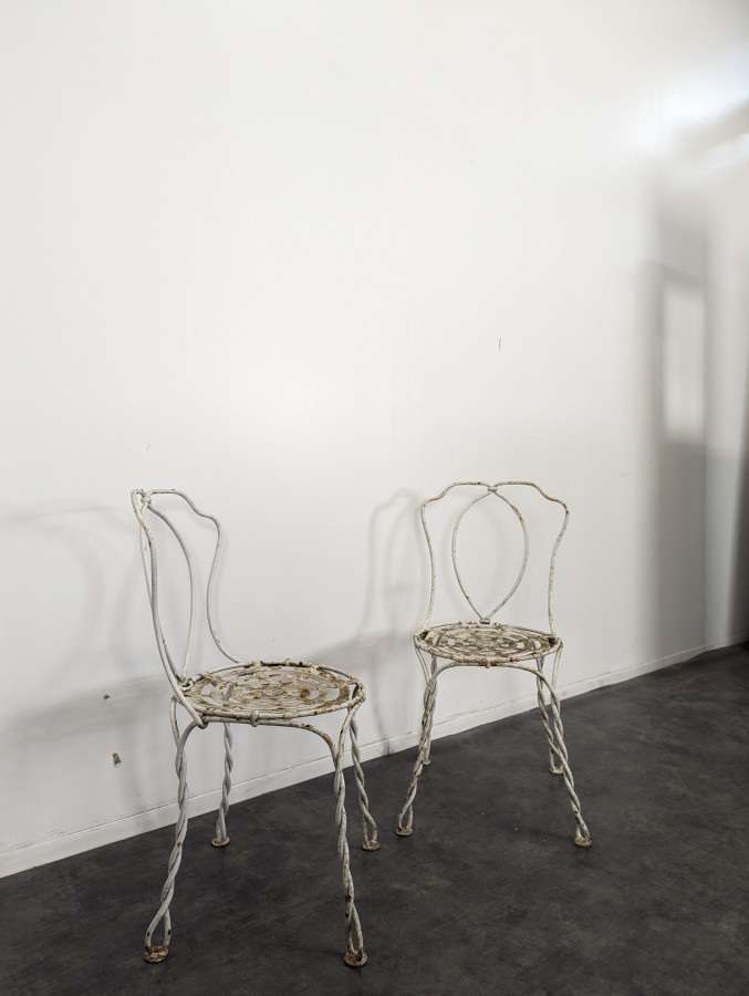 Paire de chaise de jardin édition Vachon XIXe