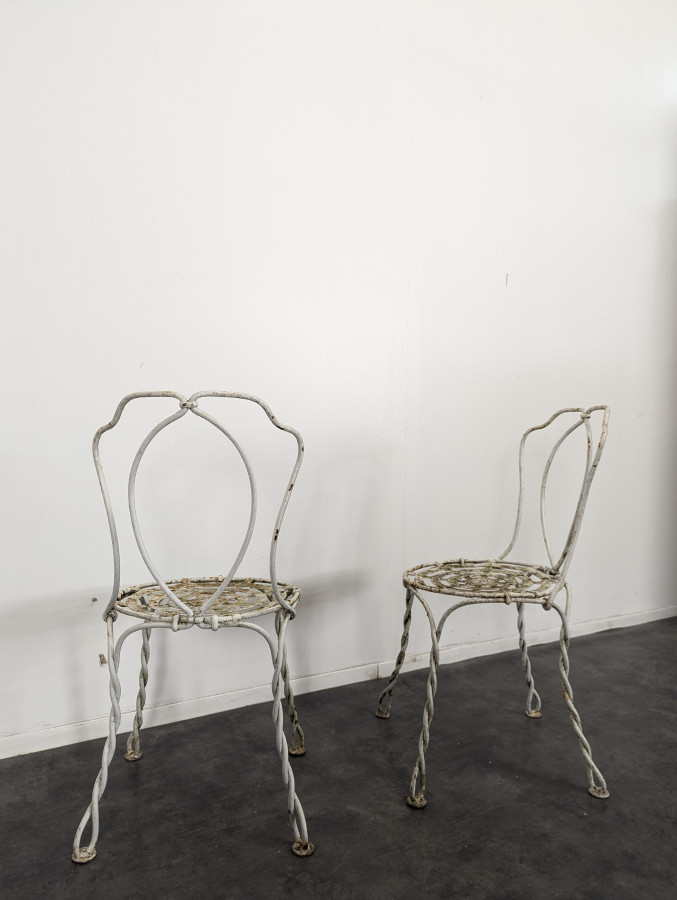 Paire de chaise de jardin édition Vachon XIXe