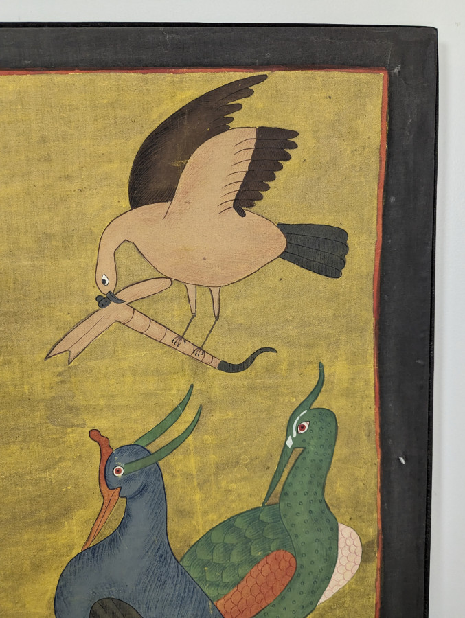Tableau La voillière aux Oiseaux peinture sur soie Vietman