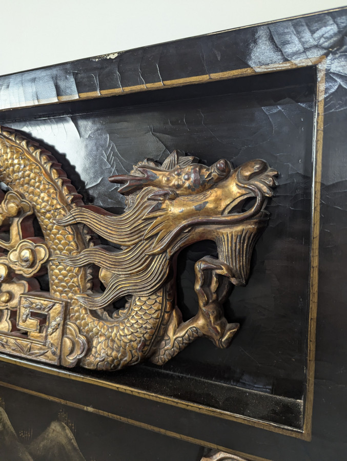 Meuble d'appuie Chinois en laque début XX ème