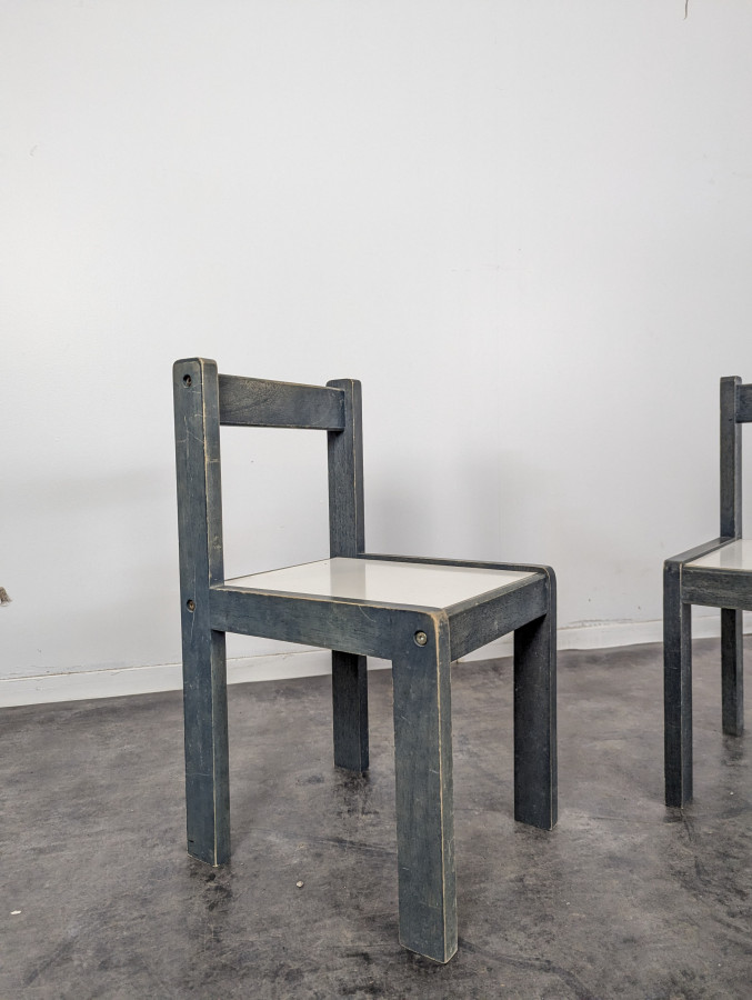 Paire de chaises d'enfant