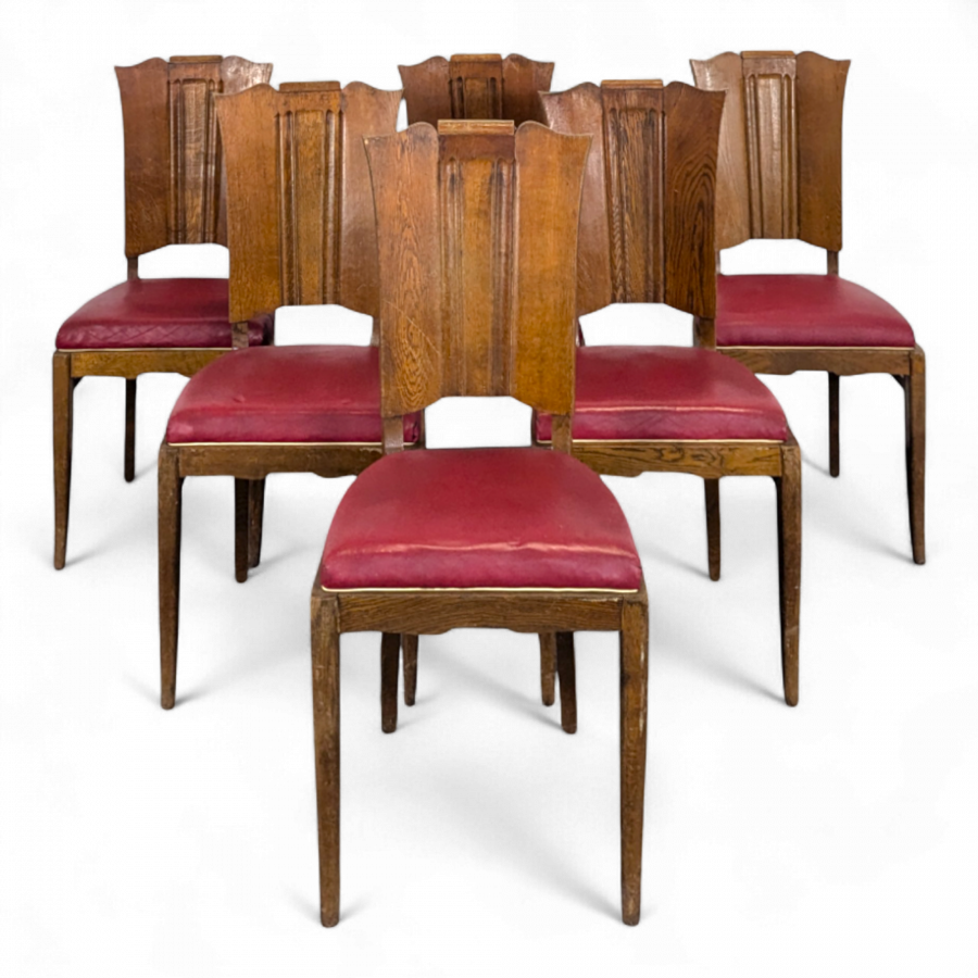 Série de 6 chaises années 50