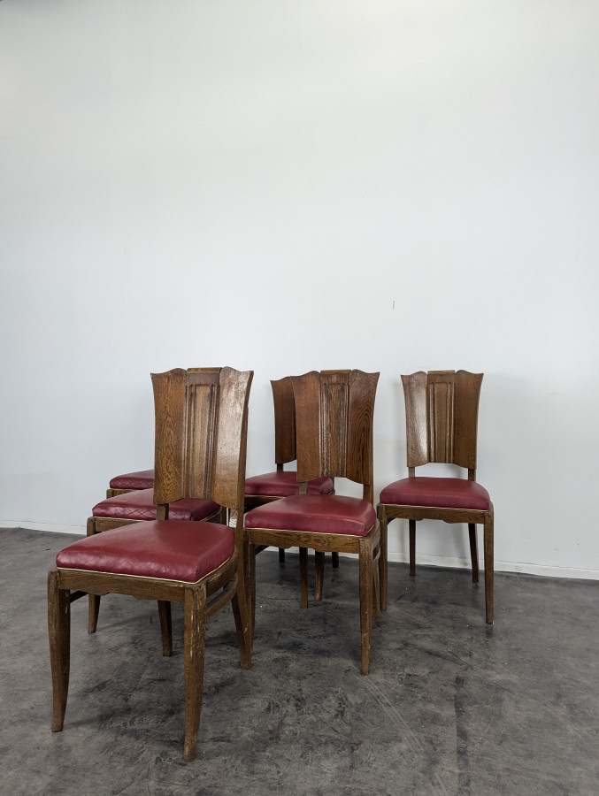 Série de 6 chaises années 50