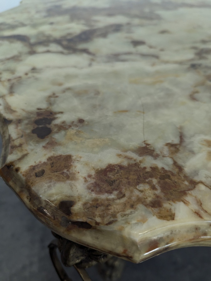 Table basse en Bronze et Onyx