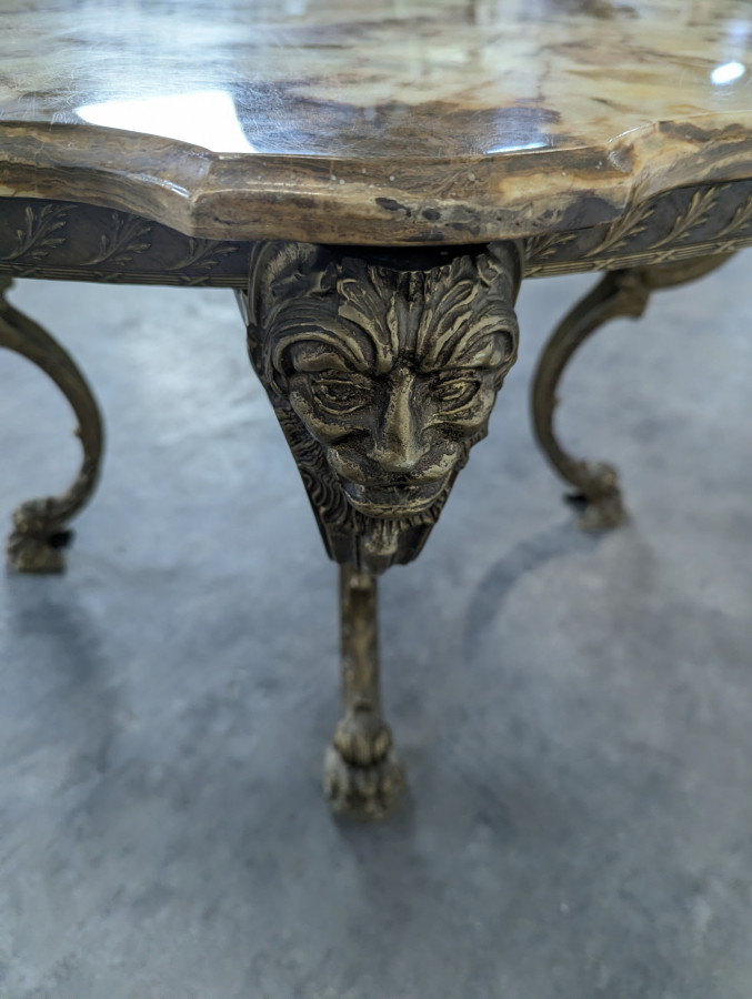 Table basse en Bronze et Onyx