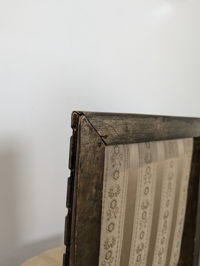 Paire de fauteuils d'époque Louis XVI réchampis