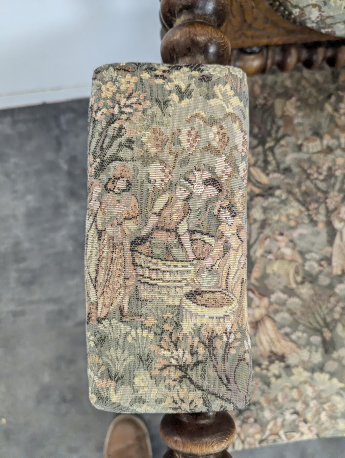Fauteuil brutaliste à bobines années 1880