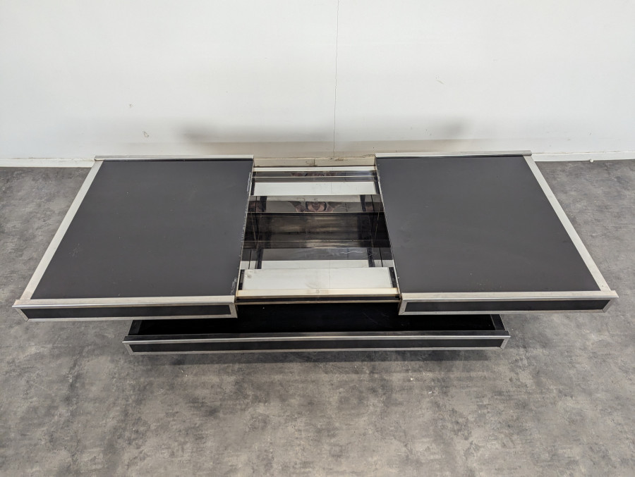 Table basse bar dans l'esprit de Willy Rizzo