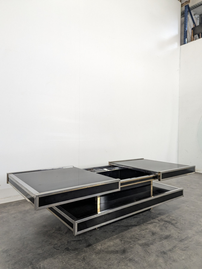 Table basse bar dans l'esprit de Willy Rizzo