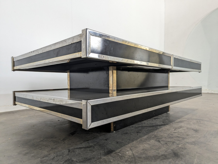 Table basse bar dans l'esprit de Willy Rizzo