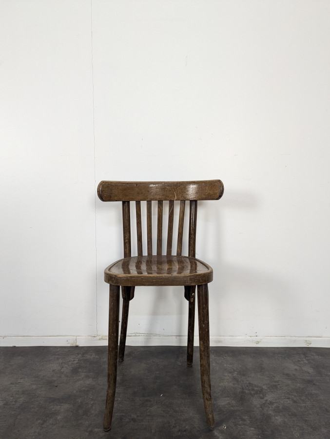 Lot de 7 chaises de bistrot Baumann