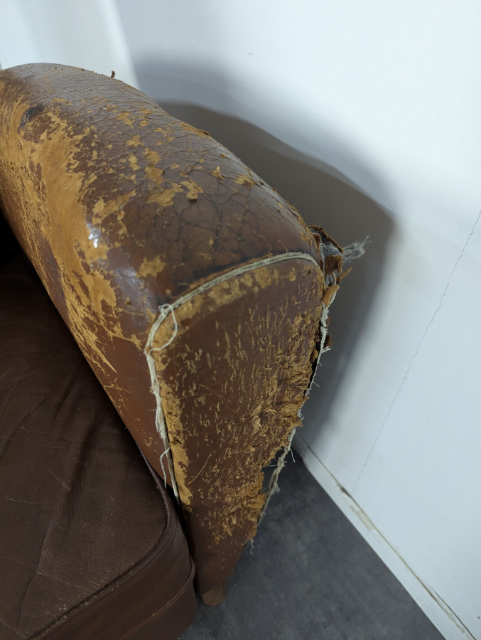 Fauteuil club en cuir