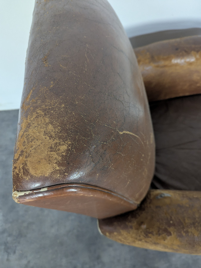 Fauteuil club en cuir