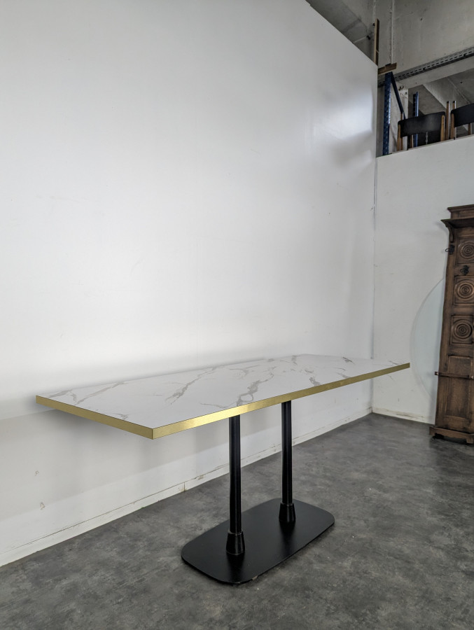 Table console imitation marbre
