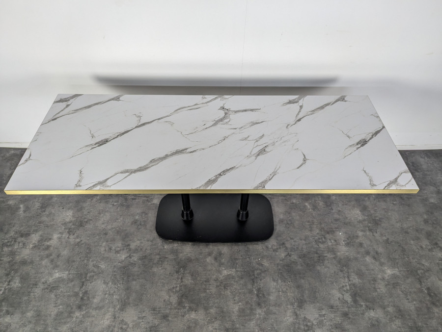 Table console imitation marbre