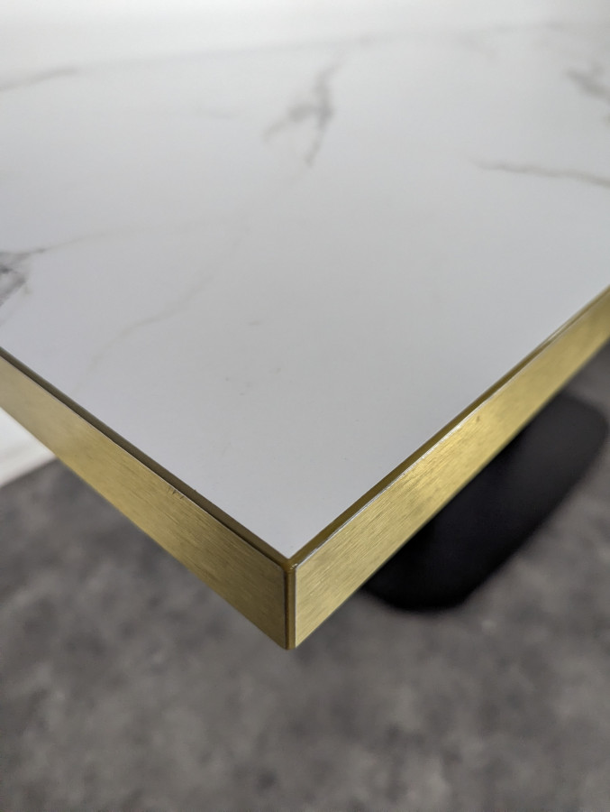Table console imitation marbre