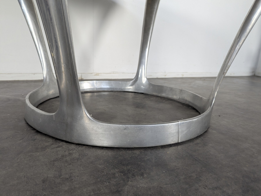 Table en marbre Arabescato de Michel Charron