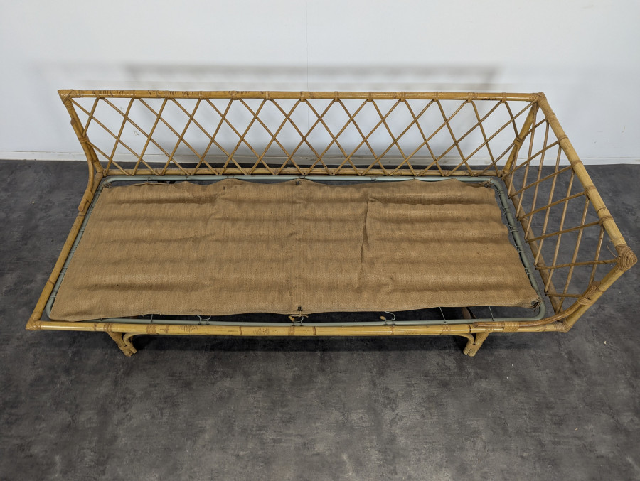Lit ou Daybed en bambou et rotin