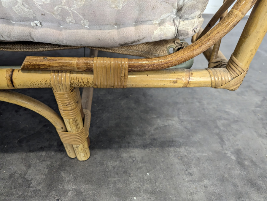 Lit ou Daybed en bambou et rotin