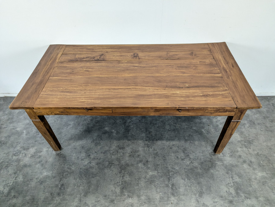 Table de ferme en bois exotique