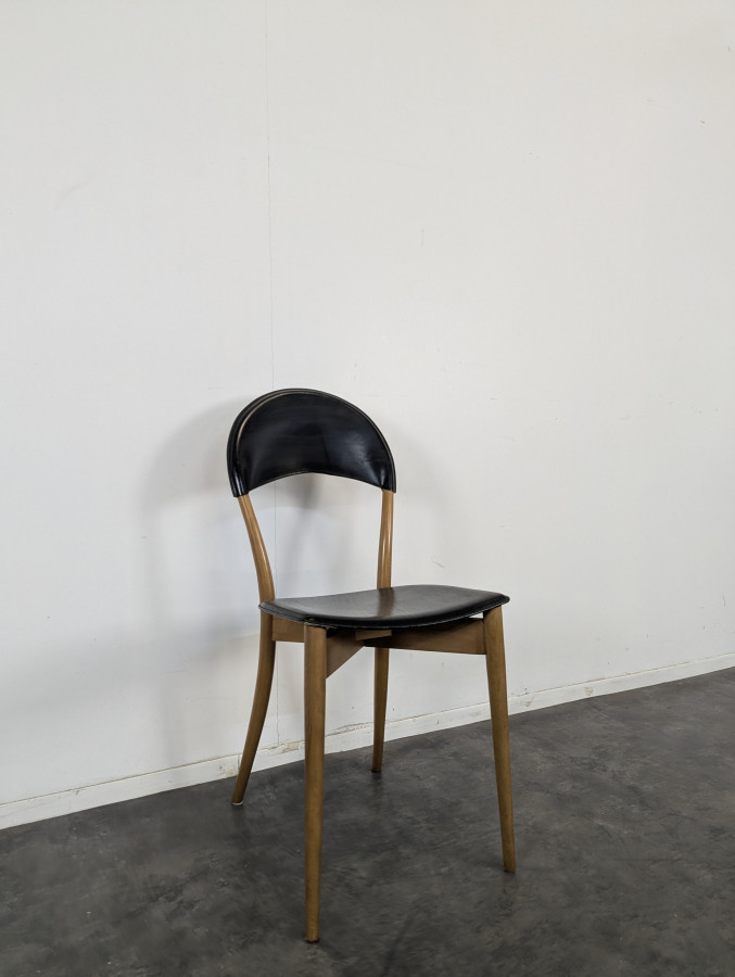 Série de 6 chaises italienne en cuir