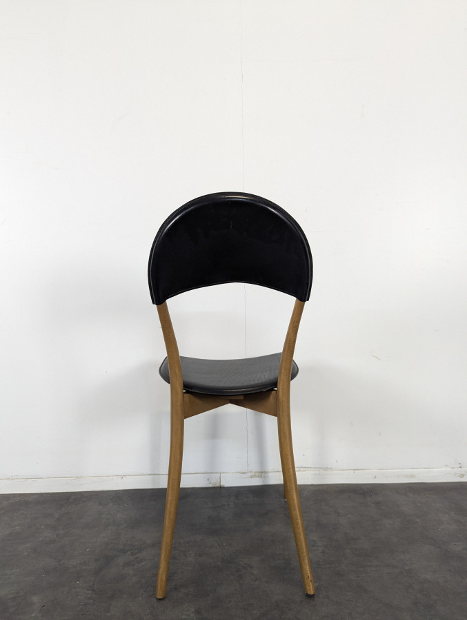 Série de 6 chaises italienne en cuir