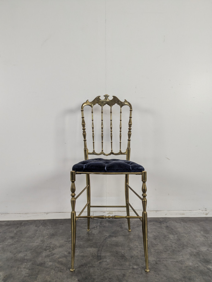 Chaise en bronze modèle Chiavari Italie 1960