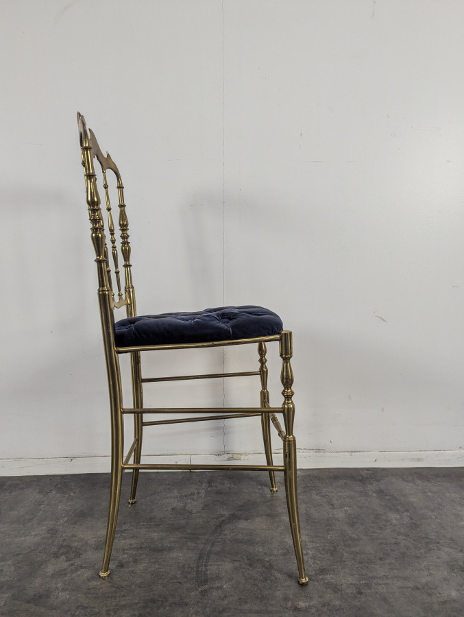 Chaise en bronze modèle Chiavari Italie 1960