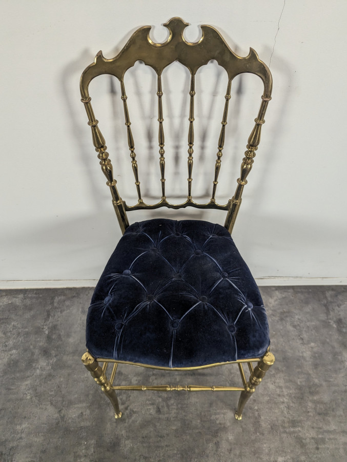 Chaise en bronze modèle Chiavari Italie 1960