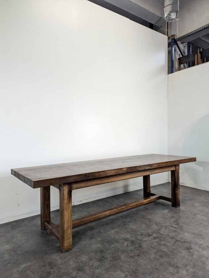 Table de ferme en chêne massif