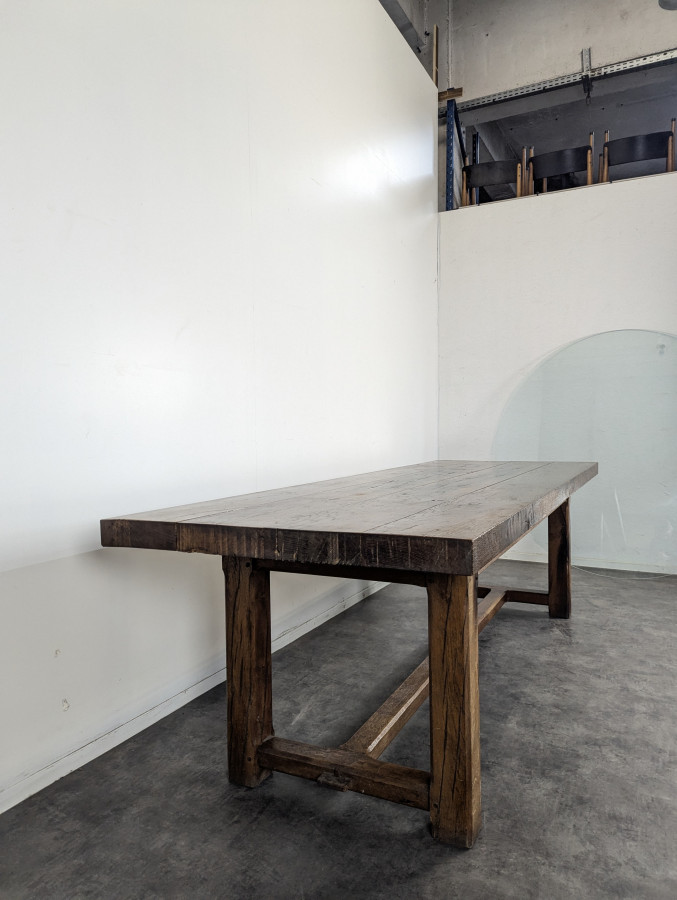 Table de ferme en chêne massif