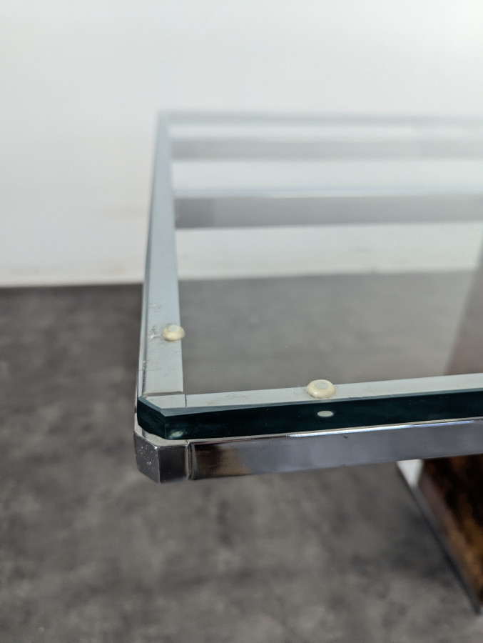 Table en loupe d'amboine de Romeo Rega pour Mario Sabot
