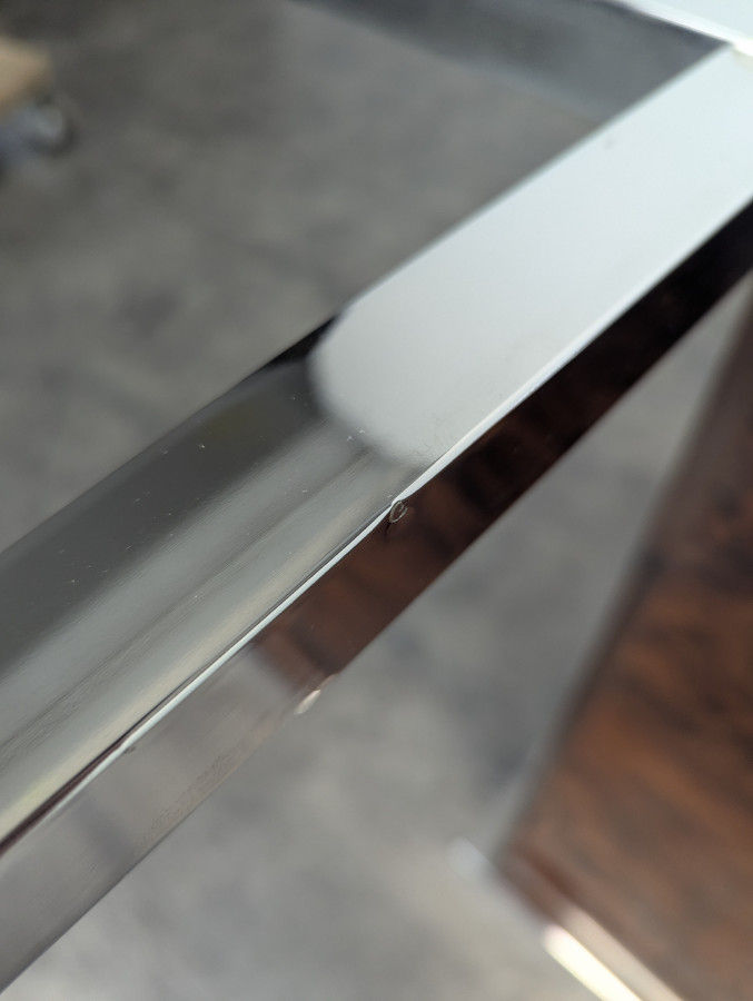 Table en loupe d'amboine de Romeo Rega pour Mario Sabot