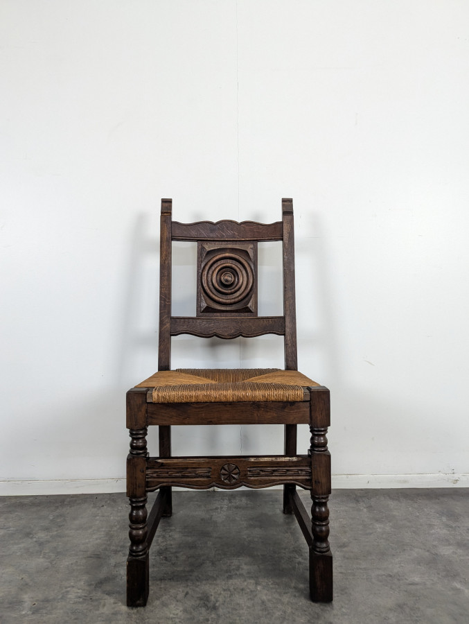 Série de 4 chaises dans l'esprit de Dudouyt