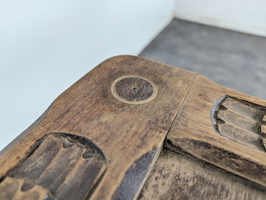Guéridon ou table basse brutaliste dans l'esprit de Savina
