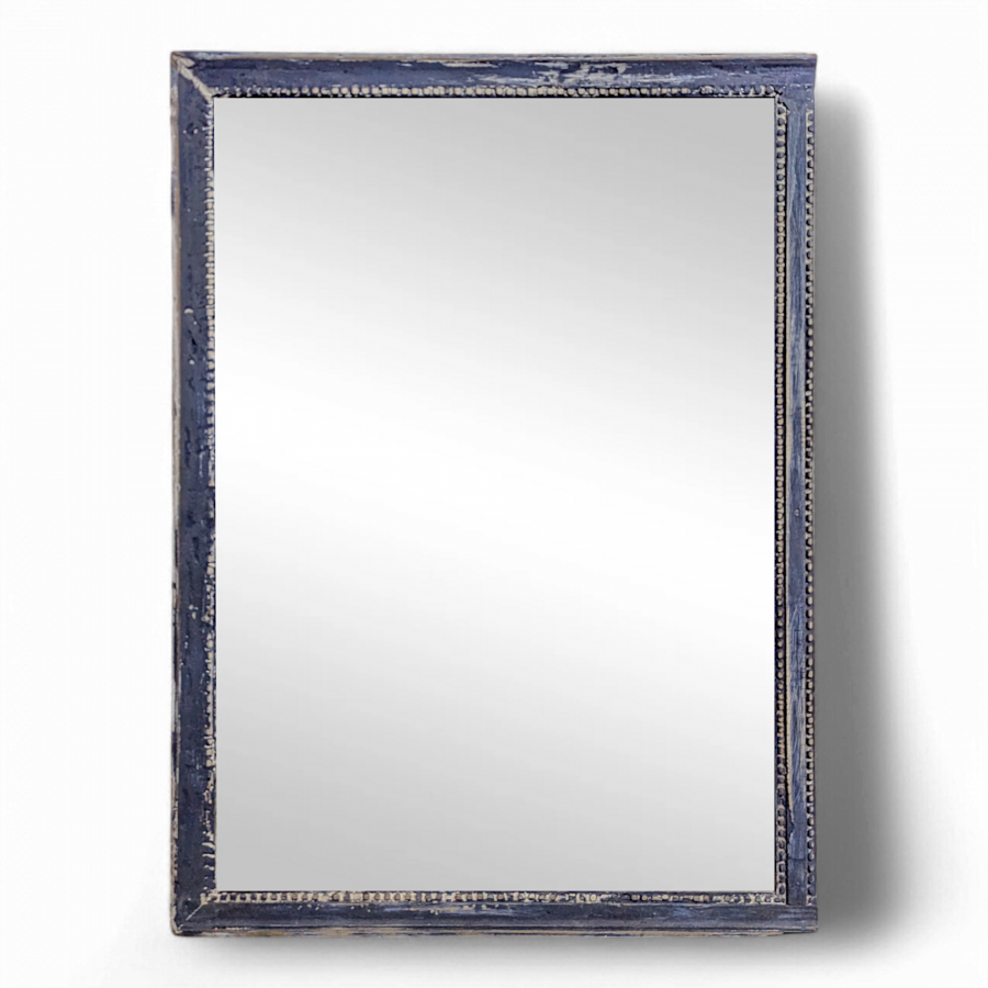 Miroir bleu en stuc