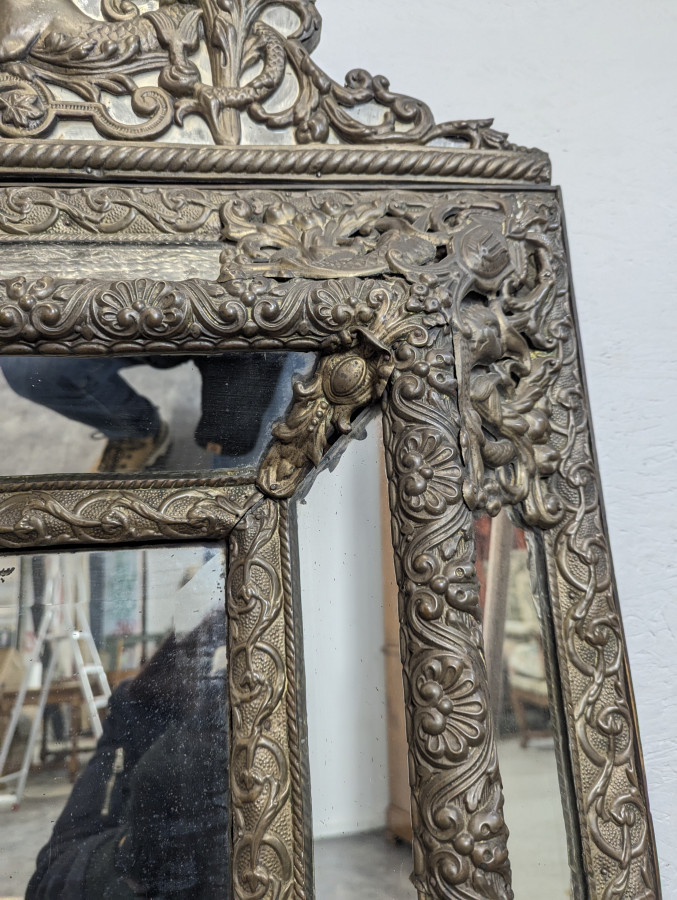 Miroir de style Louis XIII époque Napoléon III à parclose