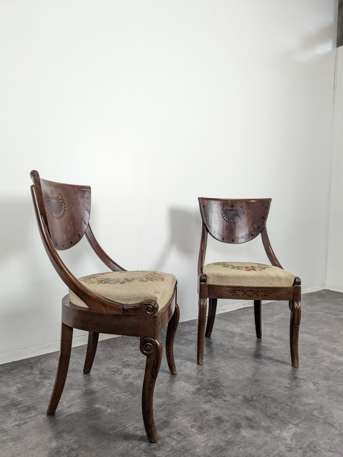 Paire de chaise de style Restauration