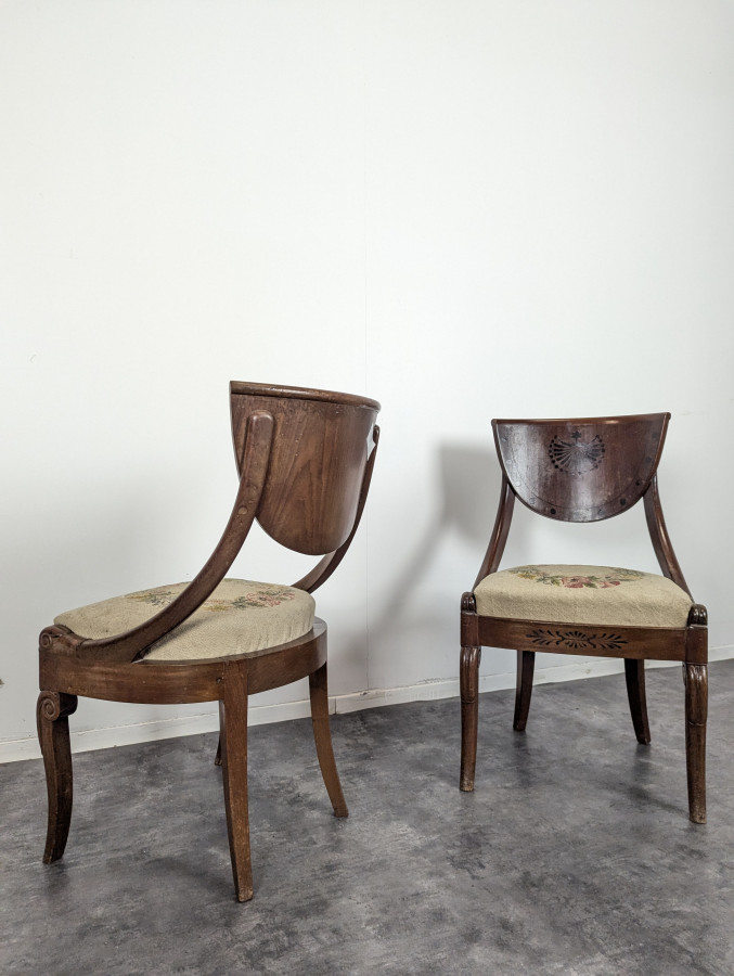 Paire de chaise de style Restauration