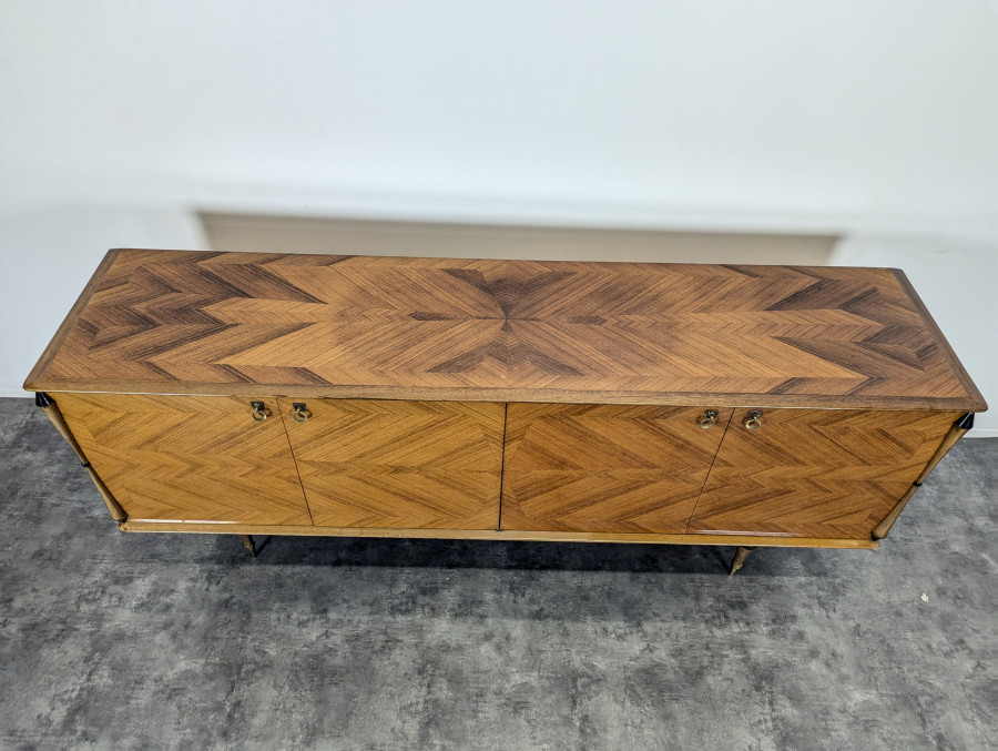 Enfilade des années 50 en marqueterie, design Italien
